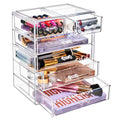 Sorbus Acrylic Makeup Organizer Set, 6-Drawer Vanity & Countertop Cosmetic Storage with Small & Wide Drawers, Clear Makeup Storage for Brushes, Lipsticks, Jewelry ? Holiday Gift for Women & Teens