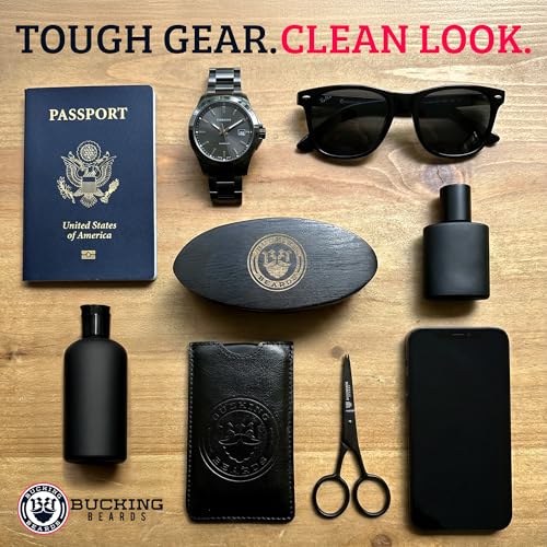 Beard Kit for Men - All-in-One Beard Grooming Kit with Brush, Comb, Scissors & Travel Bag - Durable Grooming Tools for Daily Style and Care