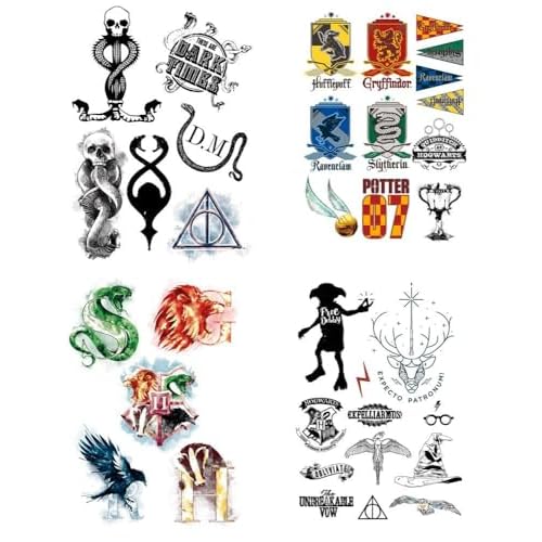 Cinereplicas Harry Potter - Temporary Tattoos (35 tattoos) - Official License