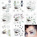 8 Sheets Face Gems Mermaid Body Jewels Rhinestones Crystal Stickers Jewelry Tattoos Decorations Parties Festivals Rave Outfits Accessories