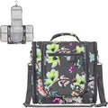 PAVILIA Extra Large Toiletry Bag Travel Bag for Women Men, Hanging Cosmetic Organizer, Water Resistant Makeup Bag for Accessories Toiletries, Travel Essentials Kit (Floral Grey)