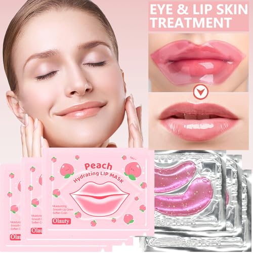 30 Pairs Lip Mask & Eye Mask,Under Eye Patches for Puffy Eyes,Moisturizing Spa Labial Lip Masks,Reducing Fine Lines,Bachelorette Party Favors,Bulk Gifts,Small Gift,Bridesmaid Gifts,Mother's Day Gifts