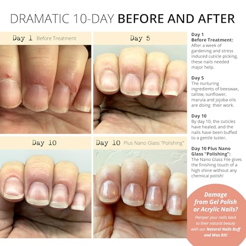 Just Like Jane¢â Natural Nails Buff & Wax Kit - New Nano Glass File for Higher Shine!