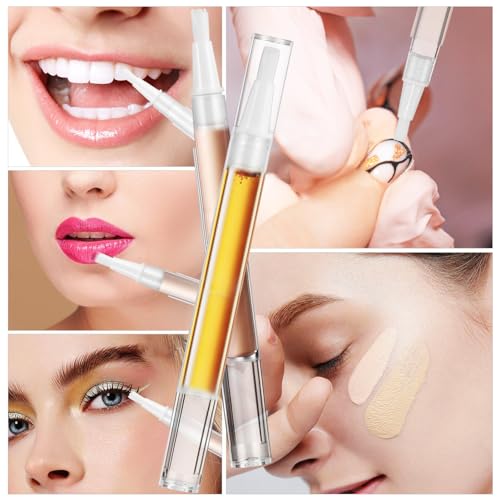 Beaupretty 40pcs 3ml Cuticle Oil Pen with Stickers Refillable Empty Twisting Pens Sample Lip Gloss Pens With Brush Tip for Traval (Pack of 2)