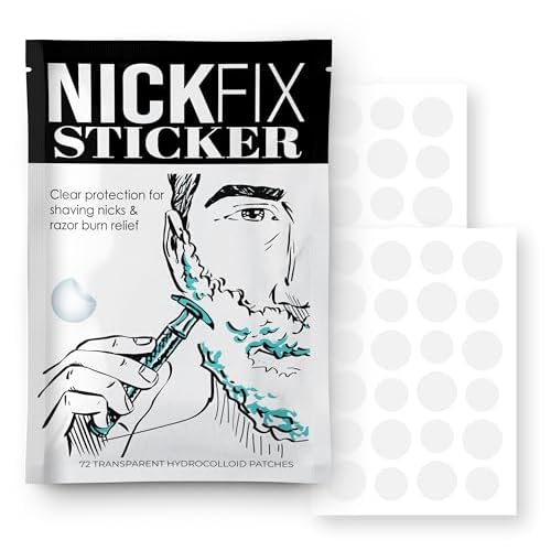 NICK FIX Shaving Patch Gifts for Men, Stocking Stuffer & Christmas Gift Idea, Holiday Shaving & Beard Care Kit, Travel Grooming Gift for Dad, Husband or Him, Styptic Pencil Alternative