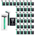 Disposable Razors in Bulk Razors and Shaving Cream Bulk,Shave Kit in Bulk Twin Blade Razors with Protective Cap for Hotel, Airbnb, Homeless, Shelter, Camping and Travel (60)