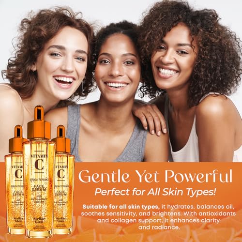 Stellar Glow Vitamin C Serum For Face - Dermatologist Tested, Anti-Aging Skin Care For Fine Lines, Wrinkles & Glass Skin - Revitalize & Hydrate, Fade Dark Spots, Evens Skin Tone - Korean, Clean Beauty