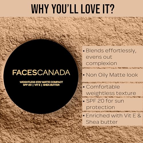 Matte Compact SPF20 Vitamin E & Shea Butter by Faces Canada