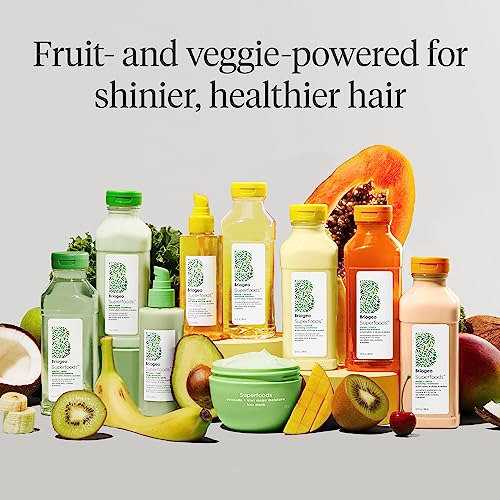 Briogeo Superfoods Mango + Cherry Balancing Conditioner, Replenish Dull, Dry Hair and Balance Oil for Oily Hair, Conditions and Nourished All Hair Types and Textures, Vegan, Cruelty-Free, 12.5 fl oz
