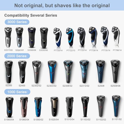 SH30 Replacement Heads for Philips Norelco Shaver Series 3000, 2000, 1000 and S1560, SH30 Blades for Philips Norelco 3900, 3600, 2400, 9 Pieces of Pack