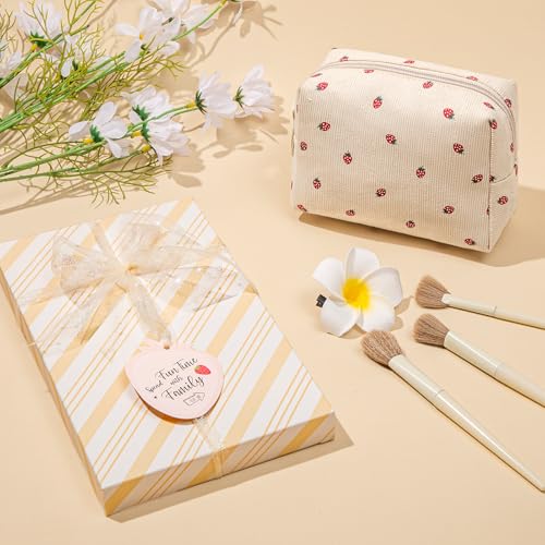 Easter Gifts for Tween & Teen Girls, 11PCS Birthday Gifts Basket Teen Girls Gifts Trendy Stuff with Empowering Challenges & Makeup Brushes & Bag, Positive Wrapped Gift Box for Daughter Niece