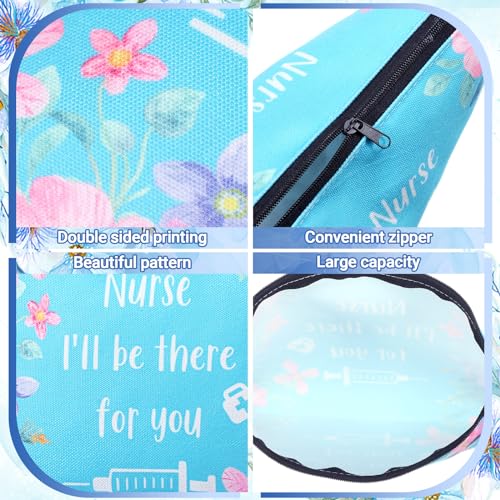 Photect 12 Pcs Nurse Cosmetic Bag Nurse Survival Kit Makeup Canvas Bags Nursing Zipper Pouch Nursing Practitioner Gift for Nurses Appreciation Week Graduation Retirement Thank You Gifts Supplies