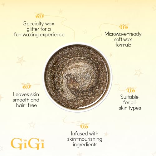 GiGi Glitter Wax ? All-Purpose Soft Wax for Hair Removal, Gentle Formula for Face & Body, Ideal for Sensitive Skin, 14 oz