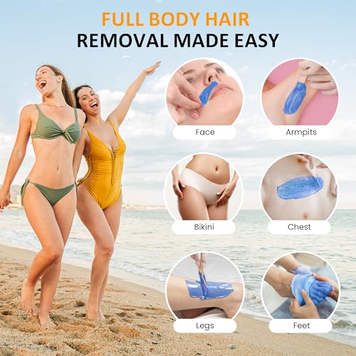2.5lb Wax Beans for Hair Removal, Hard Wax Beads, Waxing Beads for Sensitive Skin, Hair Removal Kit for Women Men Full Body, Facial, Brazilian, Bikini, Legs, Chest