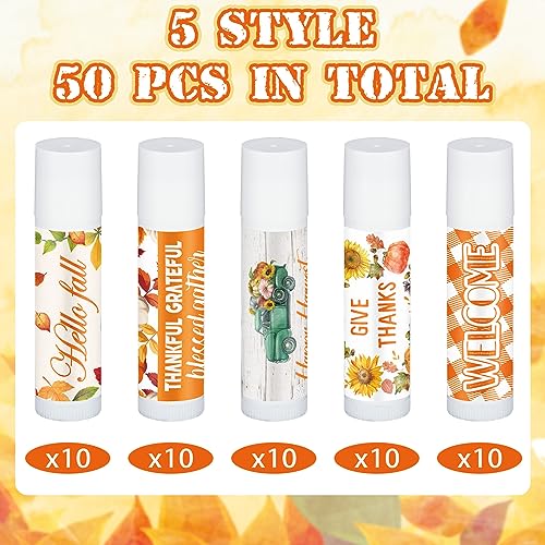 100 Pcs Thanksgiving Christmas Party Gifts Bulk Thanksgiving Lip Balms Favors Holiday Basket Stuffers Christmas Stocking Stuffers Small Thank You Gifts for Women Men (Honey Flavor)