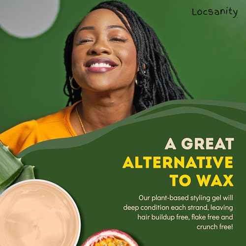 Locsanity Passion Fruit Conditioning and Styling Hair Gel ? Braiding Gel for Dreadlocks, Twists and Sisterlocks, Loose Natural Hair, and All Types of Locs