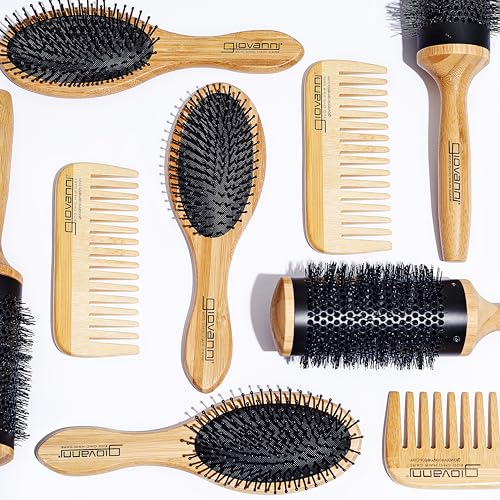 GIOVANNI Bamboo All-Purpose Dressing Comb - Bamboo Comb, Wooden Wide Tooth Comb, Bamboo Detangling Comb, Wood Combs for Hair, For All Hair Types - Bamboo Wide Tooth Comb