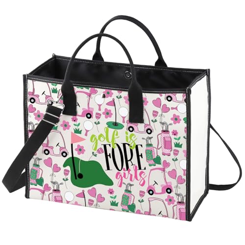 WZMPA Golf Girl Cosmetic Makeup Bag Lady Golf Gifts Golf Is Fore Girls Zipper Pouch Bag For Golf Lover Golf Player (Golf Girls BG)