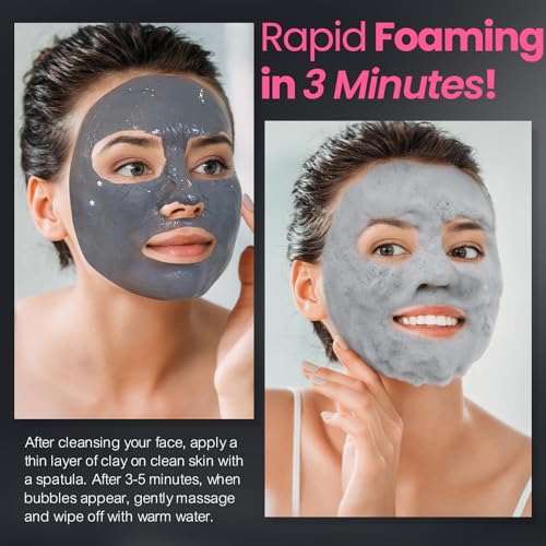 Valentine 's Day Gift Carbonated Bubble Clay Mask -Exfoliation Face Mask | Detoxing Clay Mask for Blackhead Removal,Dull Skin,Skincare Facial Mask for Controlling Oil and Refining Pores