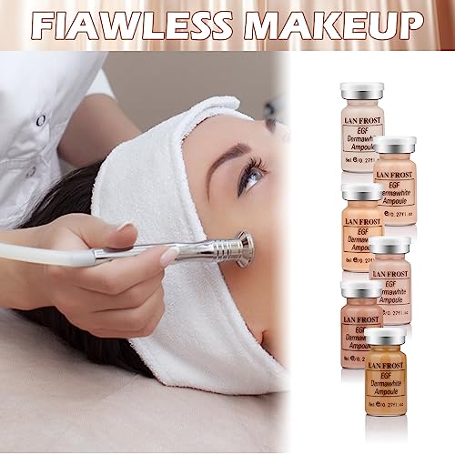 Facial Glow Serum Starter Kit Hyaluronic Acid Essence Foundation Skin Care Kit 0.27oz 6 Vials, Combined With Niacinamide and Peptides To Brighten Skin Tone Anti-Aging Foundation 6-Color(Multicolo)