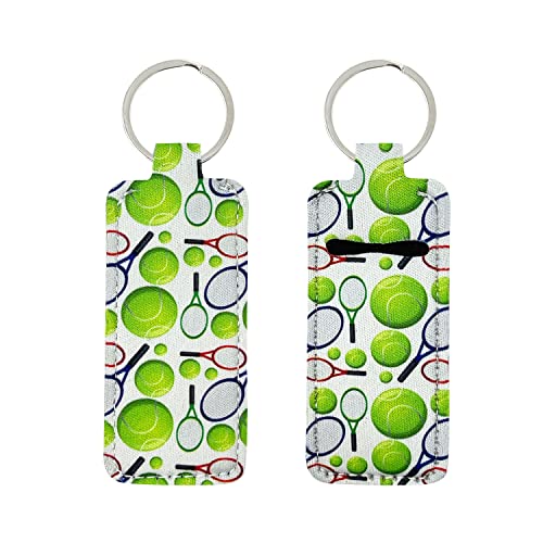 allydrew 10 Pack Chapstick Holder Keychain with 10 Pieces Metal Clasps
