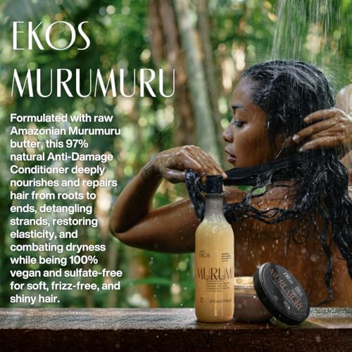 natura - Ekos Murumuru Restoring Conditioner Refill - Anti-Damage - Hair Detangler & Moisturizer - Vegan Hair Care - Brazilian Beauty Secrets - Personal & Self Care - 10.1 fl oz (300ml)