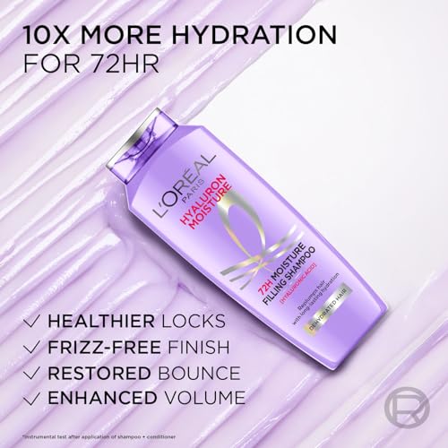 L'Or?al Paris Moisture Filling Shampoo | With Hyaluronic Acid | For Dry Hair & All Hair Types | 340ml