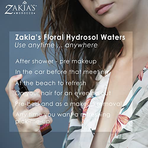 HYDROSOL Water Collection (Rose Water, 4 oz) - Moroccan Rose Water for Face & Hair - 4 oz