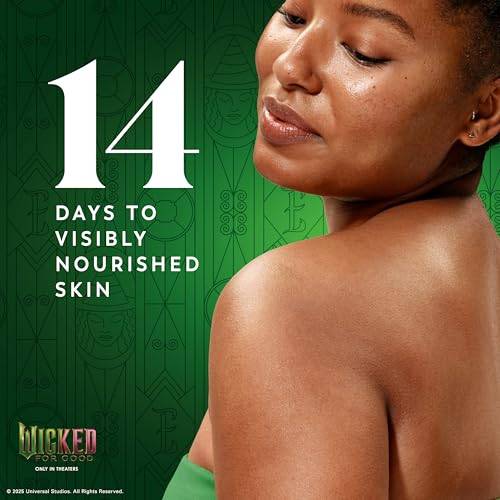 Olay Body Wash for Women, Wickedly Wonderful Elphaba¡¯s Edition, Intensely Hydrating & Renewing, Pro-Hyaluronic Acid Serum with Vitamin B3, For All Skin Types, Cashmere Woods & Lime Scent, 20 fl oz