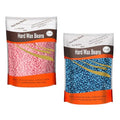 1.3lb Hard Wax Beads for Hair Removal, Yovanpur Pearl Wax Beads for Brazilian Waxing, Waxing Beans for Sensitive Skin, 21oz Face Eyebrow Back Legs At Home with 20pcs Wax Sticks (Rose pink& Dark green)