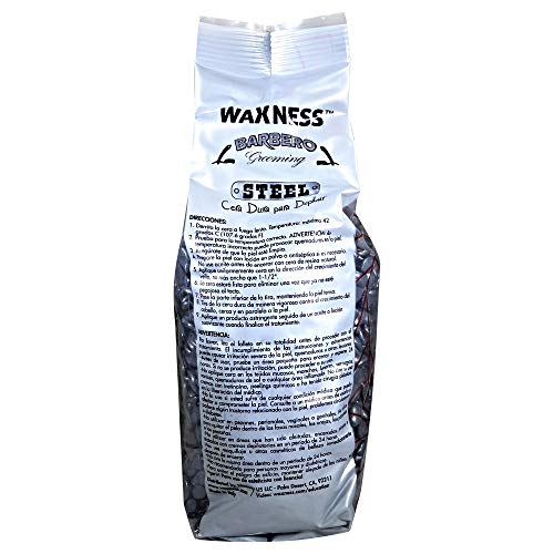 Barbero Stripless All-in-One Hard Wax Kit with Metallic Heater, 2 lb (900 g) Hard Wax Beads, 100 Applicators & Collars ? Professional Wax Removal ? Made in Italy