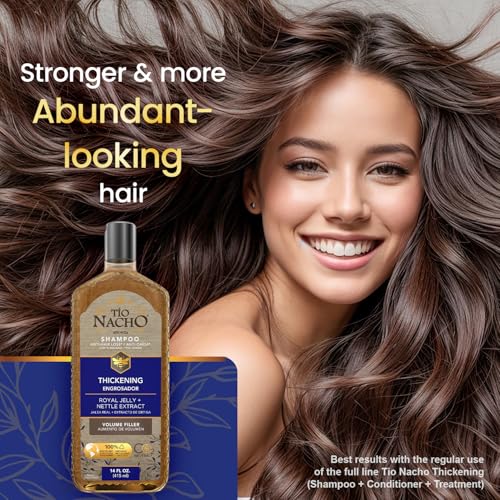 Tio Nacho Thickening Shampoo for Thinning Hair for Women & Men with Royal Jelly & Nettle Extract ? Volumizing Hair Loss Shampoo for Fine Hair, Paraben Free, 14 fl oz (3 Pack)