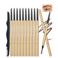 Eyebrow Pencil, 12Pcs Brown Ultra-Fine Retractable Eye Brow Pencil,Long-Lasting Waterproof Eyebrow Tint Pen Kit for Define Shape and Fill Brow,Women's Mother's Day Makeup Gift Set for Women Girl-03