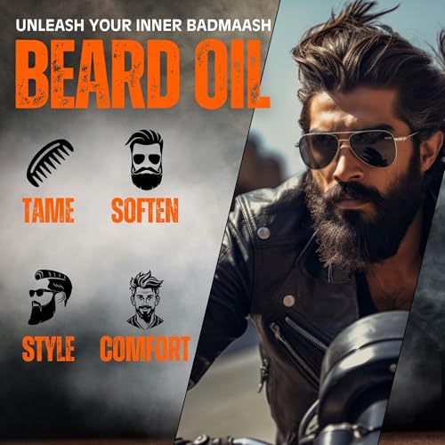 Beard Oil - All-Natural Hydration & Softness | For All Beard Types | Made in North America | 1oz Bottle (Sandalwood)