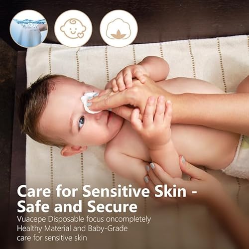Face Towels Disposable Cotton Facial Towels, 100 Count Biodegradable Soft Dry Facial Tissue, Drying Tissue for Skin Care, Makeup Remover, Disposable Face Cloths for Washing