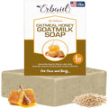 Cactus Honey & Oats Goat's Milk Soap Bar 4 oz ? Natural Bar Soap for Women, Men, Kids, Itchy Skin, Eczema, Psoriasis, Rash, Sunburn Skincare ? Calming Colloidal Oatmeal Face Cleanser & Body Wash