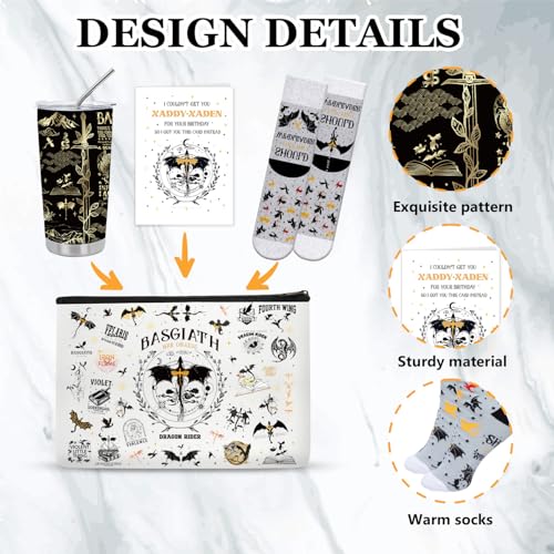 4 Pcs Dragon Gifts Set for Women, Inspirational Dragon Birthday Gift Set, Cool Dragons Gifts for Her Girl Daughter Sister Best Friends Dragon Lovers