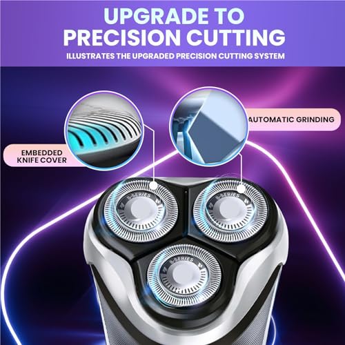 HQ8 Replacement Heads Compatible with Philips Norelco Aquatec Shaver, HQ8 Blades Fits for Philips Norelco Razor PT720 AT880 AT810, 9-pc Pack