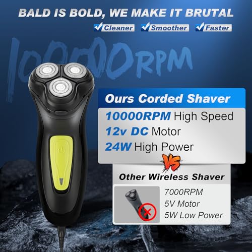 Yineel VT100 Electric Foil Shavers for Men, Pocket-Sized with Case, Mini Electric Razor for Close Face Shaver, 3 Floating Blades, IPX7 Waterproof & Travel-Friendly/Home Use, Gifts for Men