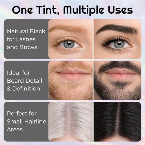 PERMANIA Lash Color Kit, 10 ml Natural Black Lasts up to 4 Weeks for Newbie & Pro Kit Fast Quick Coloring (with eye patches)