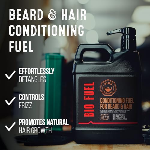 GIBS BioFuel Hair Conditioner For Men - Beard & Hair Conditioner Moisturizing, Liter, 33.8 Fl Oz (Pack of 1)