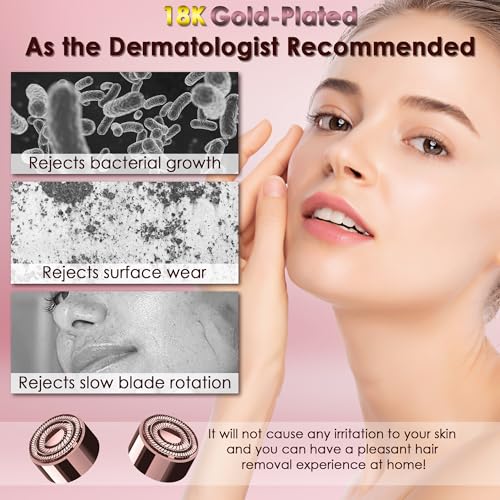 Gurelax Replacement Heads for Facial Hair Remover, Gen 3 Replacement Blades Intended for Flawless Finishing Touch, New Version Upgraded Replacement Blades Refill-Just fit for Gen3 Device
