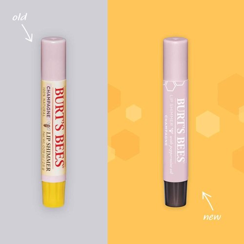 Burt's Bees Lip Shimmer, Champagne 0.09 oz (Pack of 6)