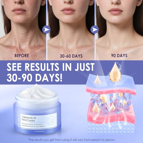 Tighten & Lift Neck Cream, with Cupuacu Butter, Matribust, Hyaluronic Acid£¬Caffeine£¬1.7 fl oz,