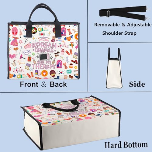 WZMPA Korean Drama Cosmetic Makeup Bag k-Drama Lover Gift Korean Dramas Are My Therapy k-Drama Zipper Pouch Bag For Women Girls (Korean Dramas BG)
