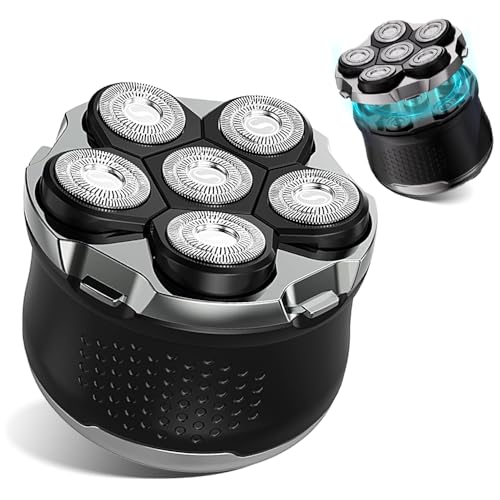 Electric 6D Floating Head Shavers for Bald Men, Magnetic Rotary Shaver for Men Face,Wet Dry IPX6 Men's Razor, LED Display Rechargeable with USB-C Charge