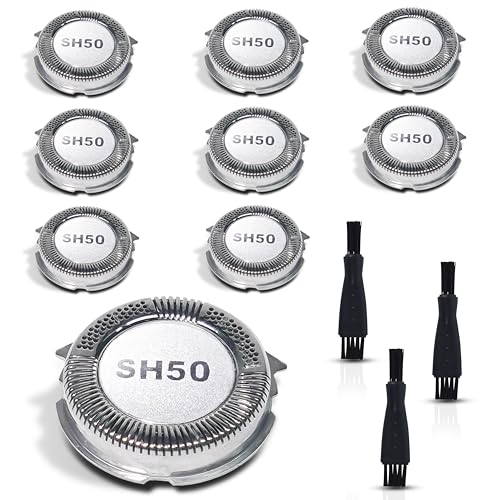 Upgrade Replacement Heads for Norelco 5000 Replacement Blades, New SH50 Shaving Heads Compatible with Norelco Replacement Heads Series 5000 (S5xxx), Double Blades for Electric Razor for Men