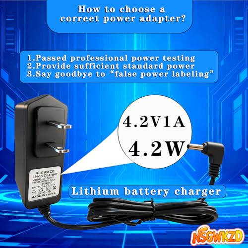 Charger Replacement for Wahl 9818L, WNT-9, WNT-8 Trimmer Shaver Razor, 4V Power Cord S003HU0420060 ZD5F042060US