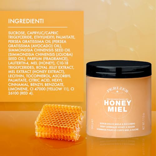 Perlier Honey Miel Scrub Corpo Dolce Miele e Zucchero Gommage Corpo 500gr, Made in Italy [Italian Import]