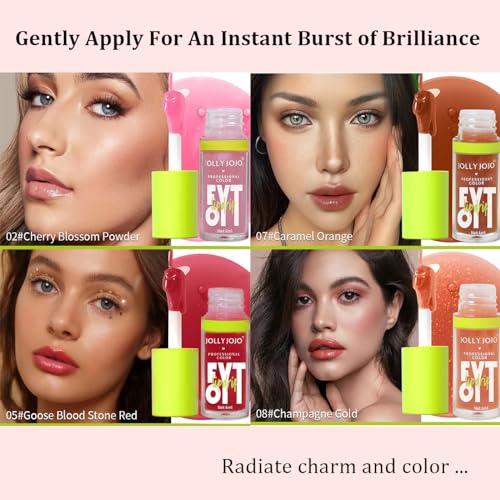Lip Gloss Kits- 5 Colors Tinted Lip Glow Oil Set Plumping Lip Oil Hydrating Transparent Moisturizing Lip Gloss Kit Gift for Girl Women Lip Makeup Care (green)